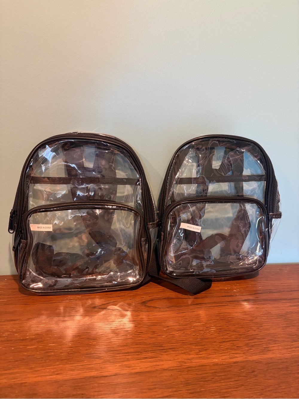 🔥🆕🔥 2-Pack Clear Mini Backpacks Stadium Approved Concert Event Bags Set